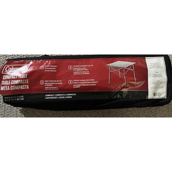 Coleman Outdoor Folding Compact Table Camping & Carry Bag Included - Picture 3 of 5